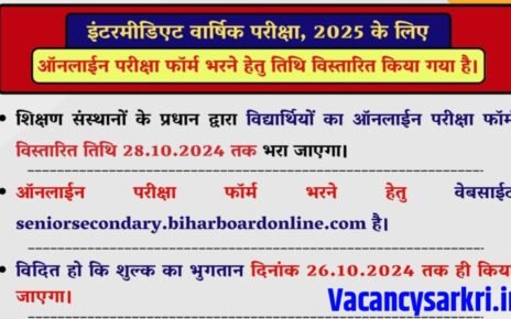 Bihar Board inter Final Board Exam Form 2025